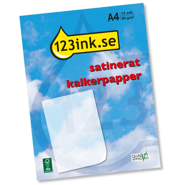 Kalkeringspapper A4 satinerat 90g FSC® certifierade | 123ink 60 ark  060863 - 1