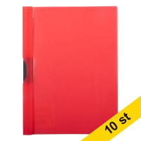 Klämmapp A4 | 123ink | polypropen | röd | 10st⭐  300600