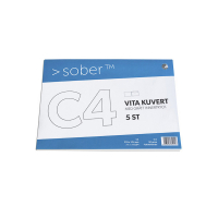 Kuvert C4 vit | toppöppning | Mayer | fukthäftade | 5st $$ 81254 238746