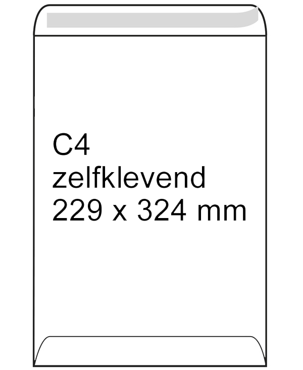 Kuvert C4 vit | toppöppning | självhäftande | 10st 308540-10 209102 - 1