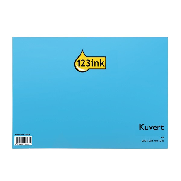 Kuvert C4 vit självhäftande | sidoöppning | 123ink 10st 123-303580-10 300942 - 1