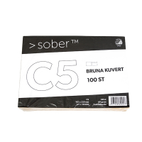 Kuvert C5 brun | toppöppning | Mayer | fukthäftade | 100st $$ 82205 360938