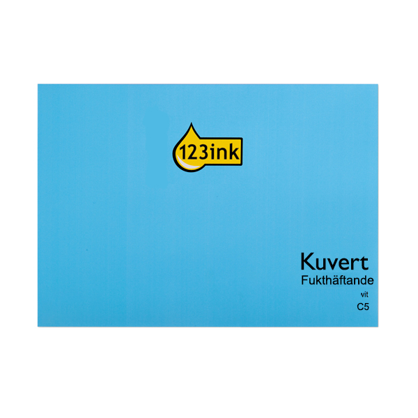 Kuvert C5 vit | sidoöppning | 123ink | fukthäftade | 500st 123-303060 209060 303060C 300932 - 1