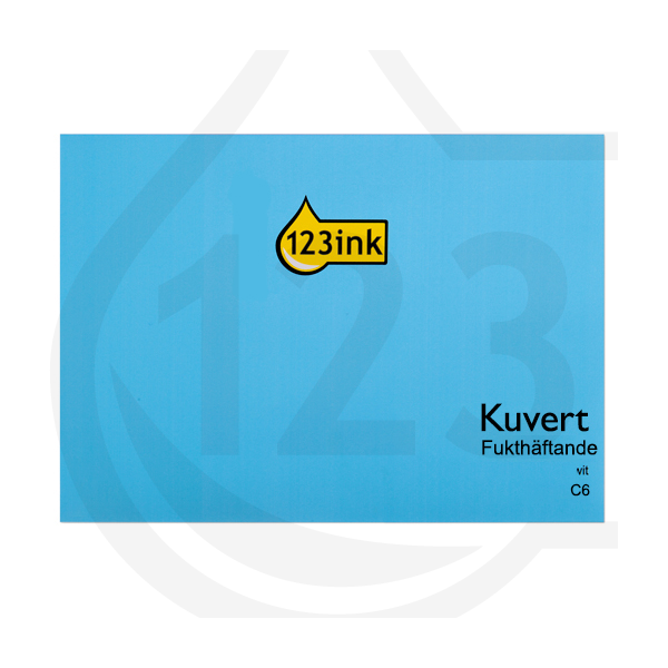 Kuvert C6 vit fukthäftade | toppöppning | 123ink 50st 123-201000-50 390647 - 1