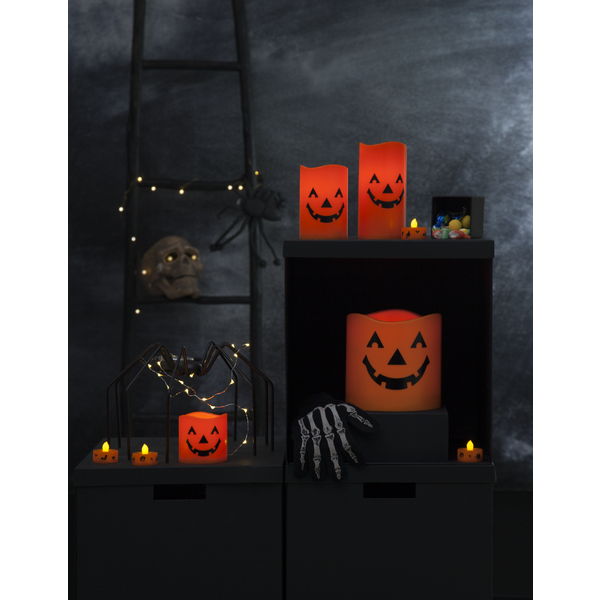 LED Blockljus Halloween | 15cm | Pumpa 062-77 501576 - 3