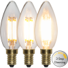 LED lampa E14 | C35 | soft glow | 4W | 3-stegs dimbar 354-83-1 361754 - 1