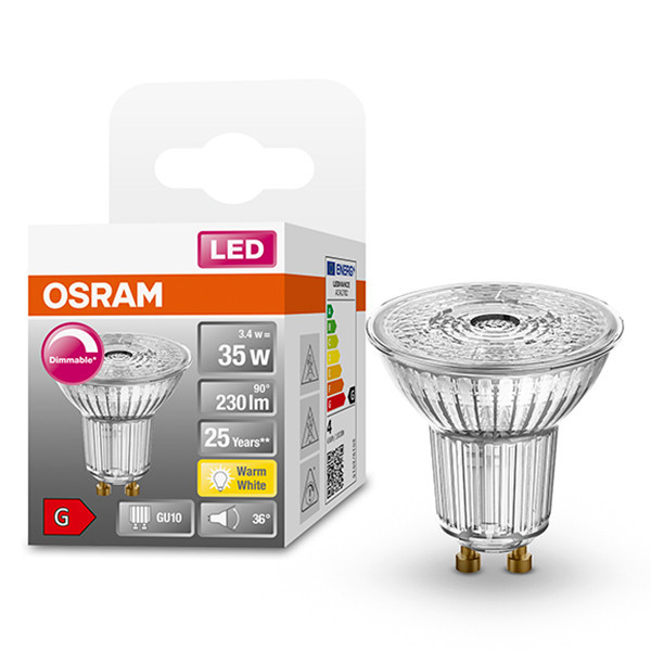 LED spotlight GU10 | 2700K | 3.4W | dimbar [Osram]  LOS00258 - 1