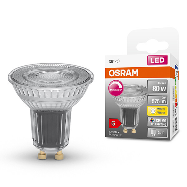 LED spotligt GU10 | 2700K | 8.3W | dimbar [Osram]  LOS00266 - 1