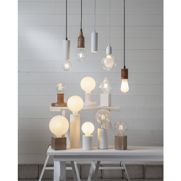 Lampfot Lys E27 | 10cm | brun [Star Trading] 296-01 361980 - 4