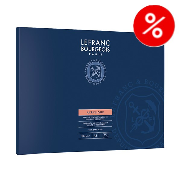 Lefranc Bourgeois akrylfärgspapper A3 | 300g | 15 ark $$  500530 - 1