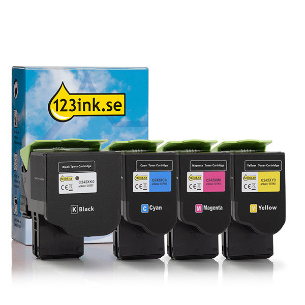 Lexmark C242X toner 4-pack (varumärket 123ink)  131968 - 1