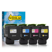 Lexmark C242X toner 4-pack (varumärket 123ink)  131968