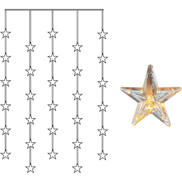 Ljusgardin Star Curtain | varmvit | 0.9m x 1.2m 2006-74-2 361562 - 1