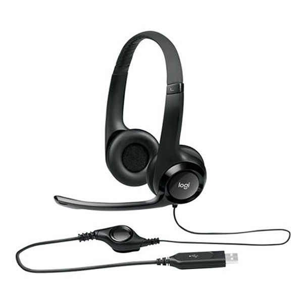 Logitech Headset | Logitech H390 USB-ansluten Stereo | svart 981-000406 828125 - 2