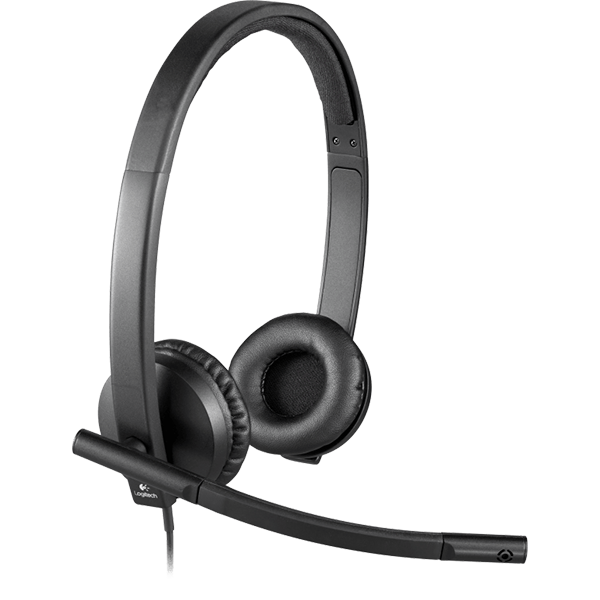 Logitech Headset | Logitech H570e USB-ansluten Stereo | svart 981-000575 828072 - 1