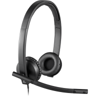 Logitech Headset | Logitech H570e USB-ansluten Stereo | svart 981-000575 828072