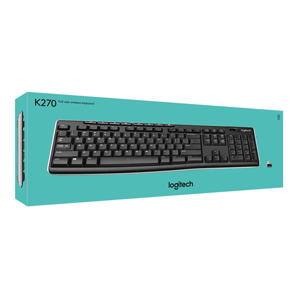 Logitech K270 Tangentbord, Trådlös, svart 920-003735 828147 - 1