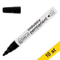 Märkpenna permanent 1.5mm - 3mm | 123ink | svart | 10st  301160