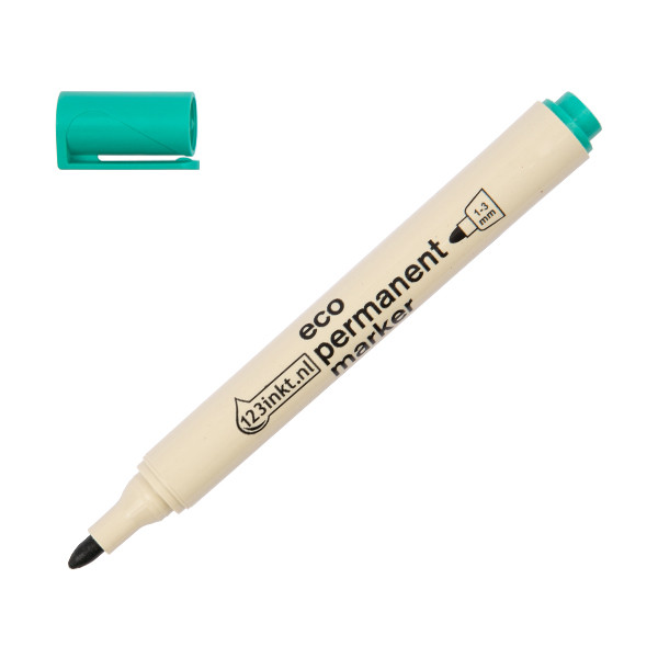 Märkpenna permanent 1 - 3mm | 123ink | grön | återvunnet plast 4-21004C 390599 - 1