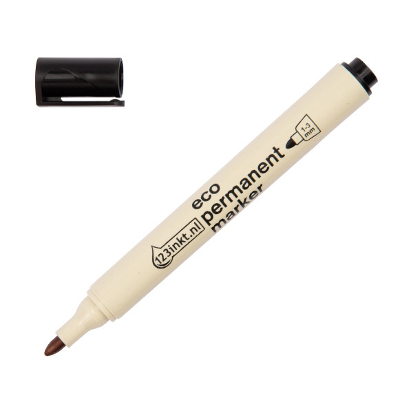 Märkpenna permanent 1 - 3mm | 123ink | svart | återvunnet plast 4-21001C 390593 - 1