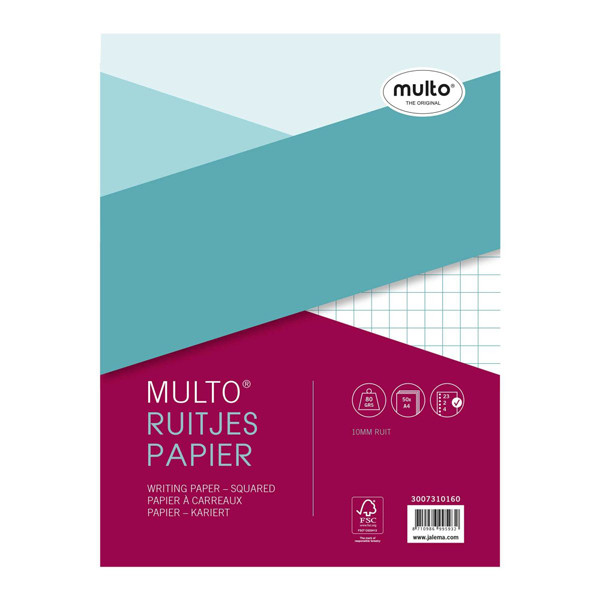 Multo ​​​​​​​Kollegieblock A4 rutat 80g | Multo 3007310160 205689 - 1