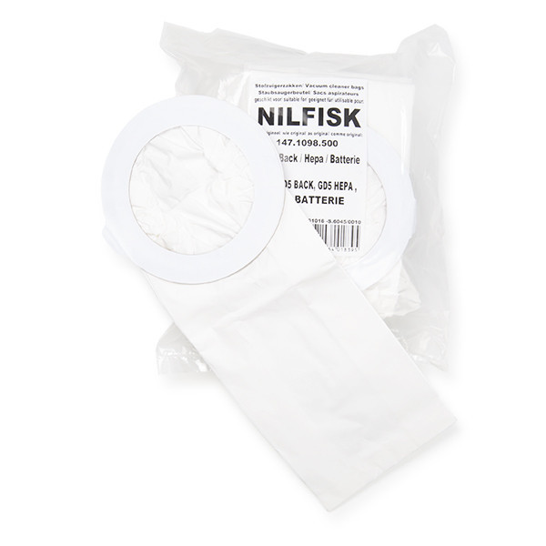 Nilfisk GD5/32204-5 | dammsugarpåsar | 5 påsar (varumärket 123ink)  SNI06060 - 1