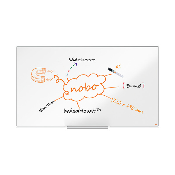 Nobo Whiteboard 122 x 69cm magnetlackerat emalj | Nobo Impression Pro 1915250 247403 - 4