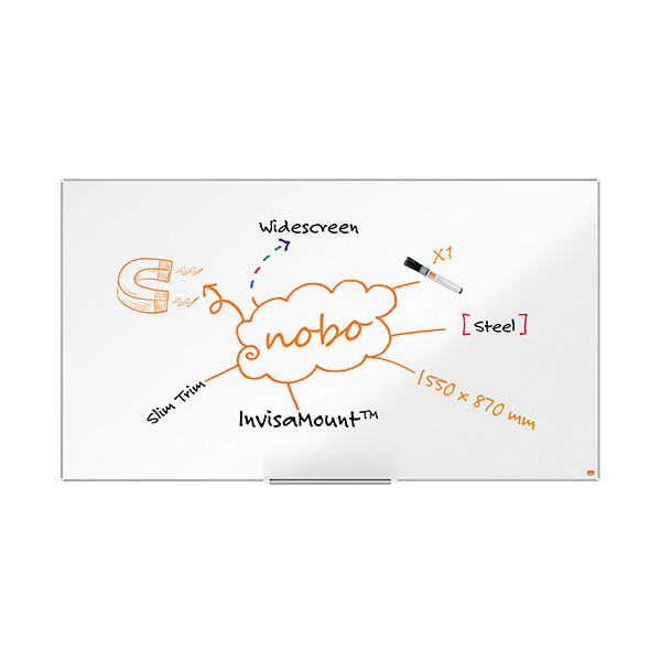 Nobo Whiteboard 155 x 87cm magnetlackerat stål | Nobo Impression Pro 1915256 247399 - 5