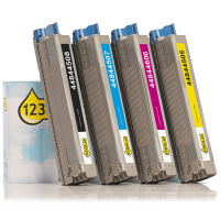 OKI 44844508/07/06/05 toner 4-pack (varumärket 123ink)  130061