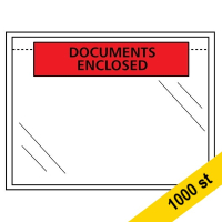Packsedelskuvert A6 | 123ink | förtryckta "Documents enclosed" | 1.000st $$ 310102C 300772