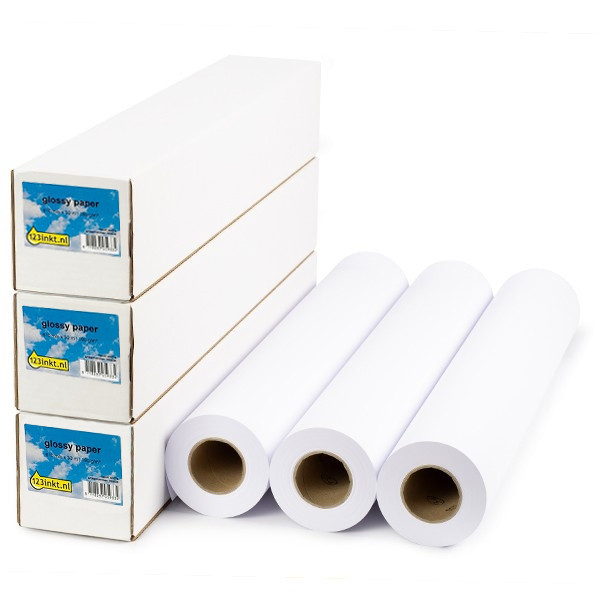 Pappersrulle 610mm x 30m | 190g | 123ink | Glossy | 3 rullar  302098 - 1