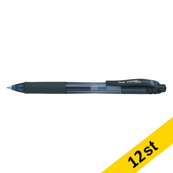 Pentel Kulspetspenna | Pentel Energel BL107 | svart | 12st  210056 - 1