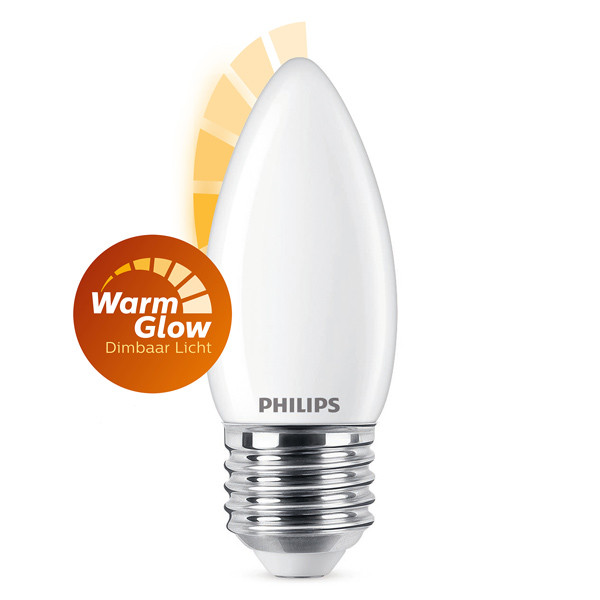 Philips LED lampa E27 | C35 | frostad | 3.4W | dimbar 929003012701 LPH02590 - 1