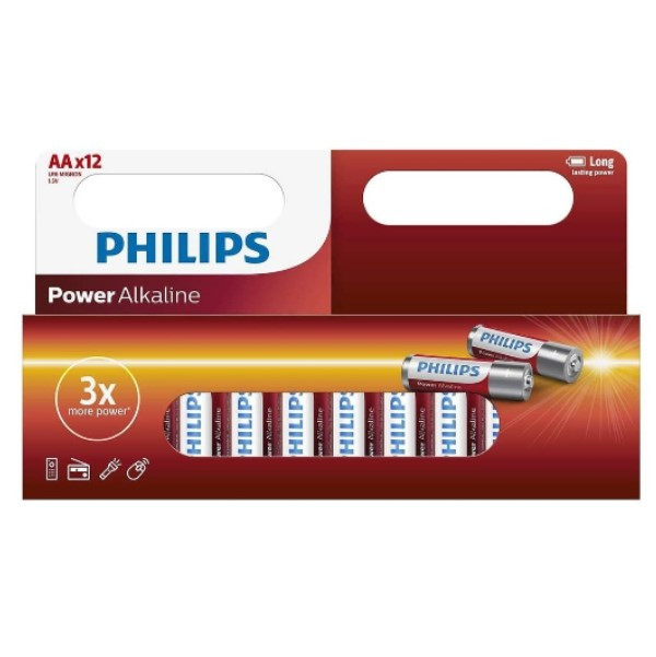 Philips Power Alkaline AA/LR6 Mignon batteri | 12-pack LR6P12W/10 098301 - 1