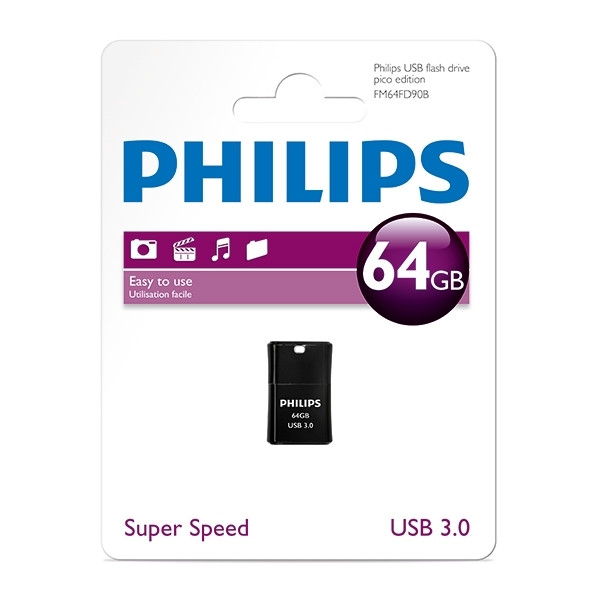 Philips USB-minne 3.0 | 64GB | Philips Pico FM64FD90B/00 FM64FD90B/10 098146 - 1