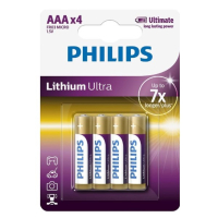 Philips Ultra Lithium FR03 AAA batteri | 4-pack FR03LB4A/10 098310