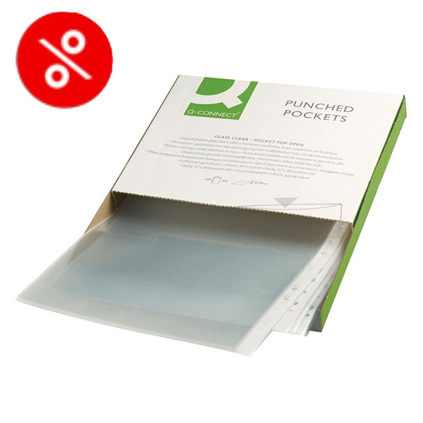 Plastficka A4 50my | Q-Connect | transparent | 100st $  238603 - 1