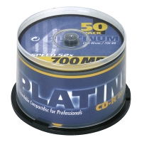 Platinum CD-R | 52X | 700MB | Spindle | 50-pack 100128 090302