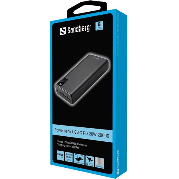 Powerbank 20.000 mAh | USB-C PD 20W | Sandberg 420-59 501407 - 2