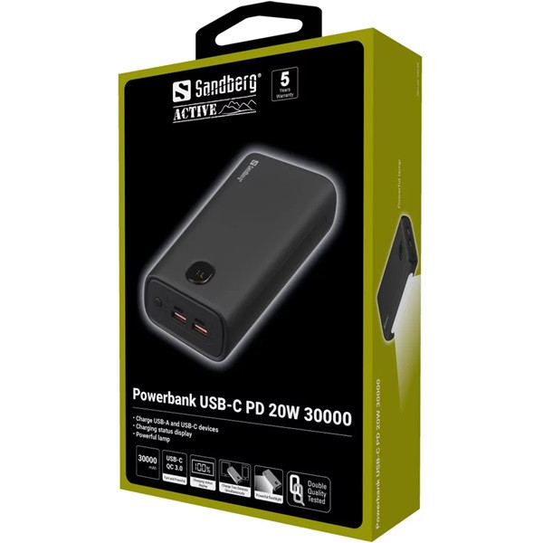 Powerbank 30.000 mAh | USB-C PD 20W | Sandberg 420-68 501414 - 7