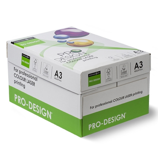 Pro-Design Kopieringspapper A3 | 100g ohålat | Pro-Design | 4x500 ark [33Kg]  069063 - 1