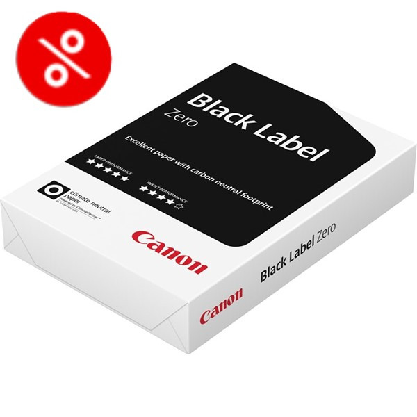 Q-Connect Kopieringspapper A4 | 80g hålat | Canon Black Label Zero | 1x500 ark $$  500469 - 1