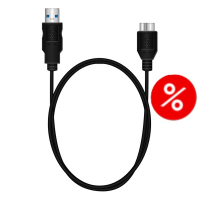 Q-Connect Micro-USB kabel (USB 3.0) | 1m | svart $  500532