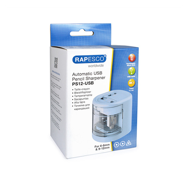 Rapesco Pennvässare elektrisk | Rapesco PS12-USB | puderblå 1447 202073 - 5