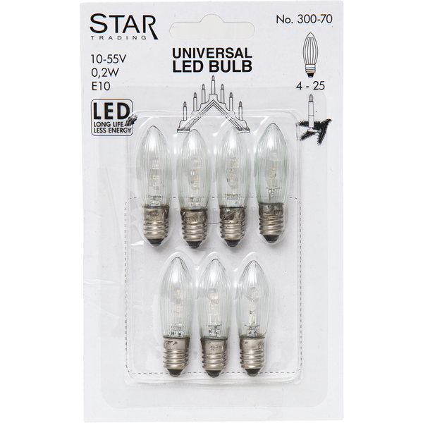 Reservlampa E10 | 10-55V | 7-pack [Star Trading] 300-70 362021 - 3