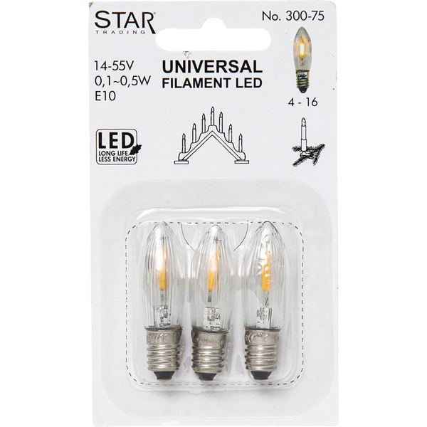 Reservlampa E10 | 14-55V | 3-pack [Star Trading] 300-75 362010 - 4