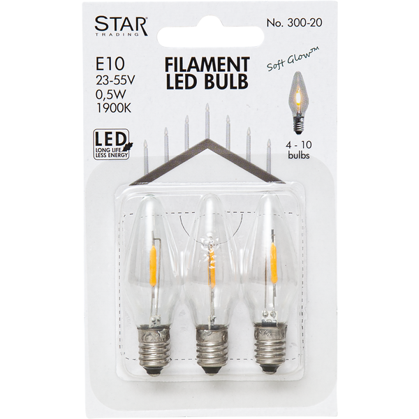 Reservlampa E10 | 23-55V | 3-pack [Star Trading] 300-20 362013 - 4