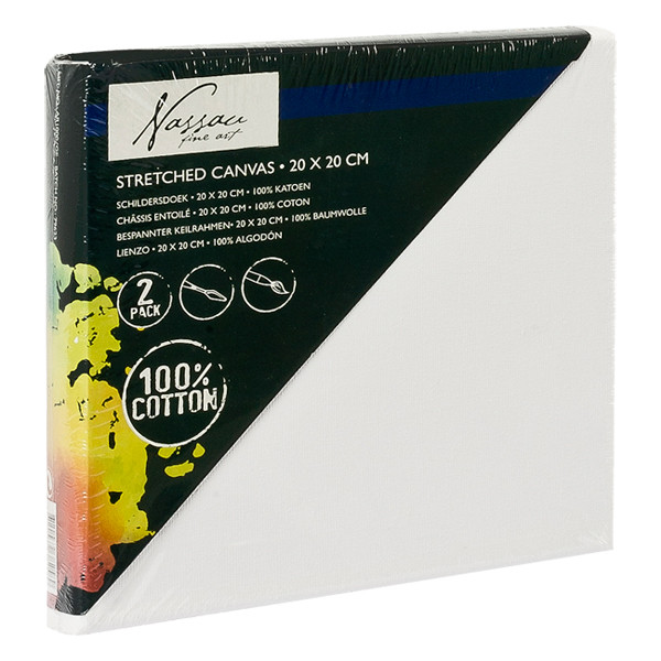 Rillstab Art sensations Canvas bomull 20x20cm | 2st AR1000/GE 400779 - 1