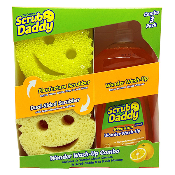 Scrub Daddy Wonder Wash-Up Combo premium diskmedel + Scrub Daddy och Scrub Mommy svampar  SSC00249 - 1