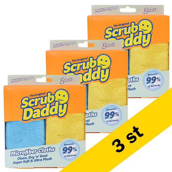 Scrub Daddy mikrofiberdukar | gul/blå | 2st | x3 $$  SSC00246 - 1